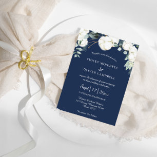Invitation Coton d'Eucalyptus   Mariage v3 moderne de la mari