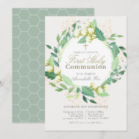 Coton Garden Wreath Green First Holy Communion