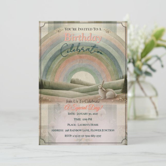 Invitation Cottage Arc-en-Ciel (Debout devant)