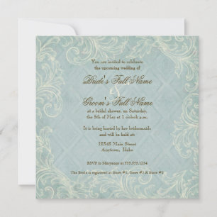 Invitation Cottage floral au bord de la mer Coquillages Maria