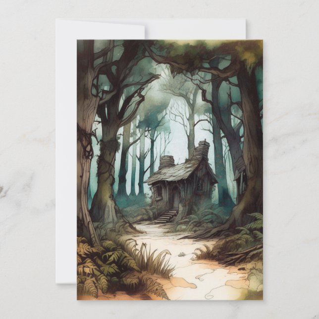 Invitation Cottage forestier enchanté (Devant)