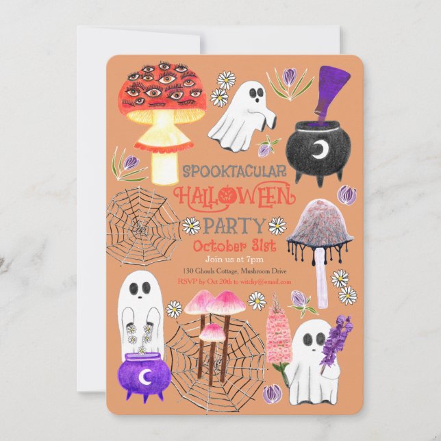 Invitation Cottagecore Halloween Ghouls (Devant)