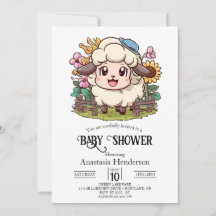 Cottagecore Joli Baby shower mouton