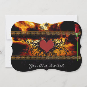 Invitation Coucher de soleil brillant à travers le Mariage de