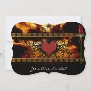 Invitation Coucher de soleil brillant à travers le Mariage de