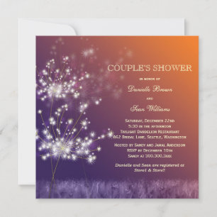 Invitation Coucher de soleil Dandelions Mariage Couples Douch