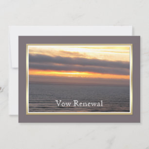 Invitation Coucher de soleil de renouvellement Vow mariage