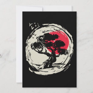 Invitation Coucher de soleil japonais Bonsai Art