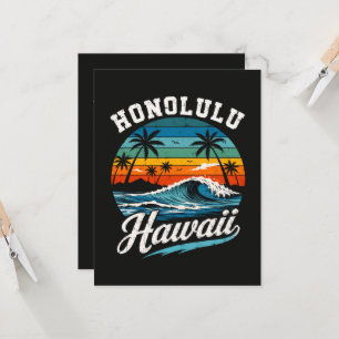 Invitation Coucher de soleil surf Honolulu Hawaï