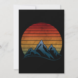 INVITATION COUCHER DE SOLEIL VINTAGE MONTAGNE