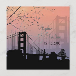 Invitation Coucher du soleil à Golden gate/invitations de mar