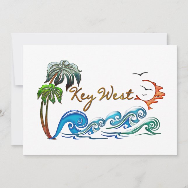 Invitation COUCHER DU SOLEIL KEY WEST de VAGUES des PAUMES (Devant)