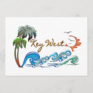 Invitation COUCHER DU SOLEIL KEY WEST de VAGUES des PAUMES