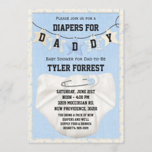 Invitation Couches-culottes pour l'invitation de baby shower