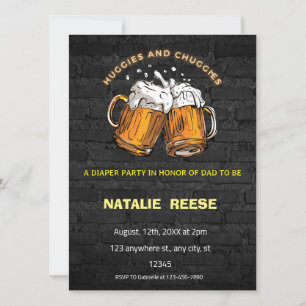 Invitation Couches pour papa Huggies et Chuggies
