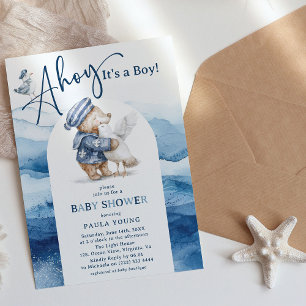 Invitation Coucou C'est un Garçon Charmante Baby Shower sur l