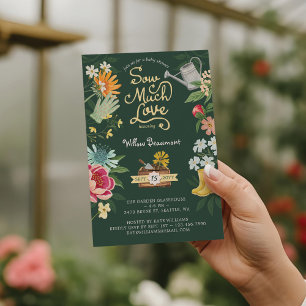 Invitation Coudre beaucoup d'amour bébé dans le Baby shower d