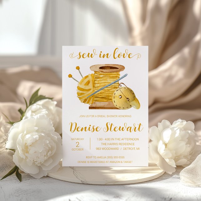 Invitation Coudre dans l'amour, Fournitures de Couture Enterr (Créateur téléchargé)