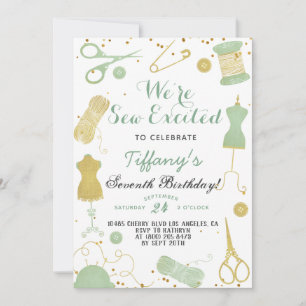 Invitation Coudre Excitée Anniversaire