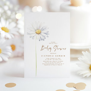 Invitation Couleur Arrière - plan modifiable Baby shower flor
