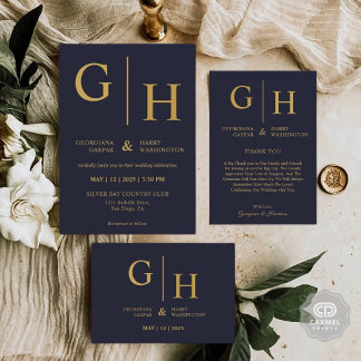 Invitation Couleur Bleue Bleu De La Marine Foncé Et Mariage P