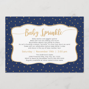 Invitation Couleur Changeable Baby Sprinkt or confetti