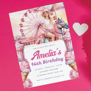 Invitation Couleur d'aquarelle Carousel