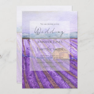 Invitation couleur d'aquarelle violette