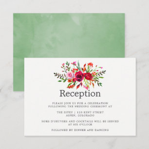 Invitation Couleur d'automne Réception de mariage floral