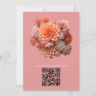 Invitation Couleur de broyage d'abricot avec succulents