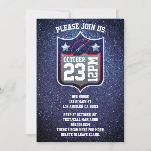 Invitation Couleur de l'équipe de football blanc rouge