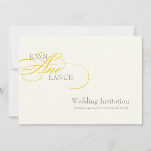 Invitation Couleur de PixDezines do-it-yourself, jaune.