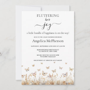 INVITATION COULEUR D'EAU BUTTERFLIERS BORDURE FLEUR SAUVAGE