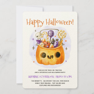 Invitation Couleur d'eau douce Partie d'Halloween adulte mini