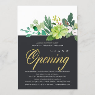 INVITATION COULEUR D'EAU FOLIAGE NOIR GRANDE CÉRÉMONIE D'OUVE