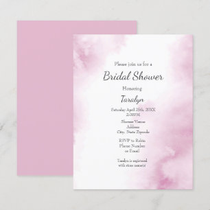 Invitation Couleur d'eau rose Abstrait