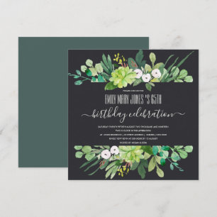 INVITATION COULEUR D'EAU VERTE WREATH FOLIAGE TOUT ÂGE ANNIVE