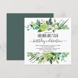 INVITATION COULEUR D'EAU VERTE WREATH FOLIAGE TOUT ÂGE ANNIVE