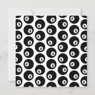 Invitation COULEUR PERSONNALISÉE DU Motif Billard de huit bal