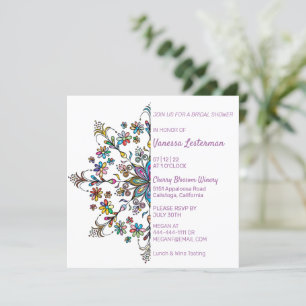 Invitation Couleurs Chic Mandala Bridal Showbwbwbwbwick Invit