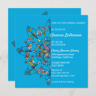 Invitation Couleurs Chic Mandala Bridal Showbwbwbwbwick Invit