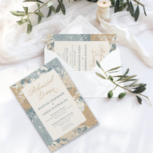 Invitation Couleurs d'automne Caramel Dîner de répétition d'a