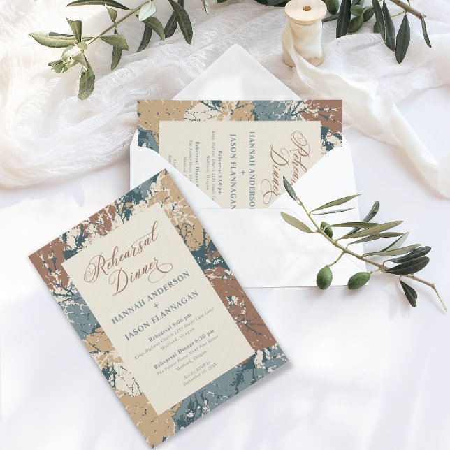 Invitation Couleurs d'automne Dîner de répétition de cannelle (Créateur téléchargé)