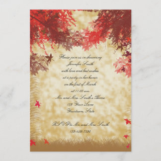 Invitation Couleurs d'automne sur l'invitation d'Ecru Bridal