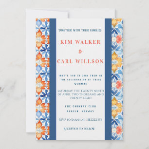 Invitation Couleurs de mariage d'été vives et audacieuses