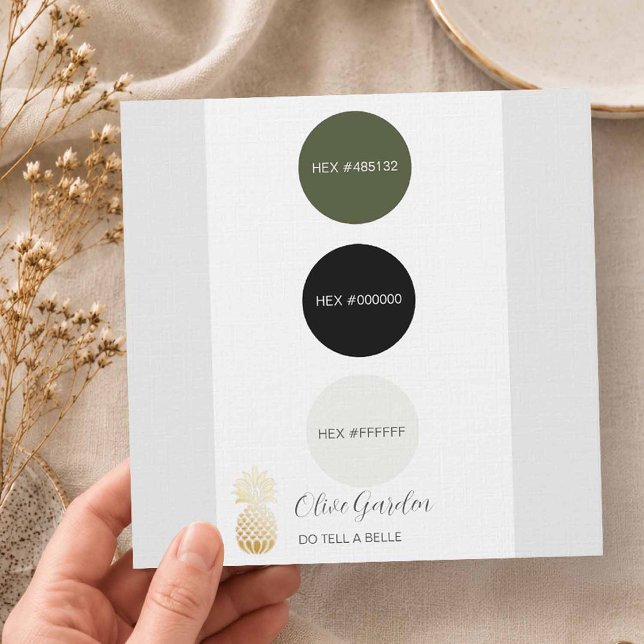 Invitation Couleurs de mariage vertes en septembre (Fall wedding colors olive and black.)