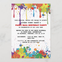 Invitation Couleurs de Peinture