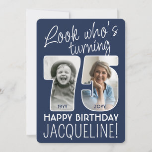 Invitation Couleurs DIY • Joyeux 75e Anniversaire 2 Photos