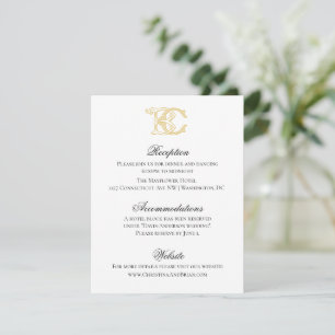 Invitation COULEURS ÉDITABLES BC Monogramme CB Monogramme Inv