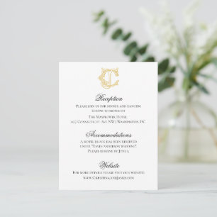 Invitation COULEURS ÉDITABLES CJ Monogramme JC Monogramme Inv